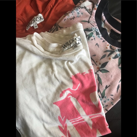 WILDFOX & TOPSHOP t-shirt bundle - Picture 4 of 8